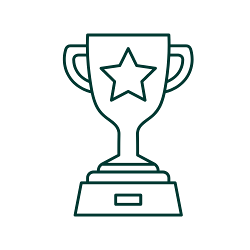 icon of cup trophy with star on it